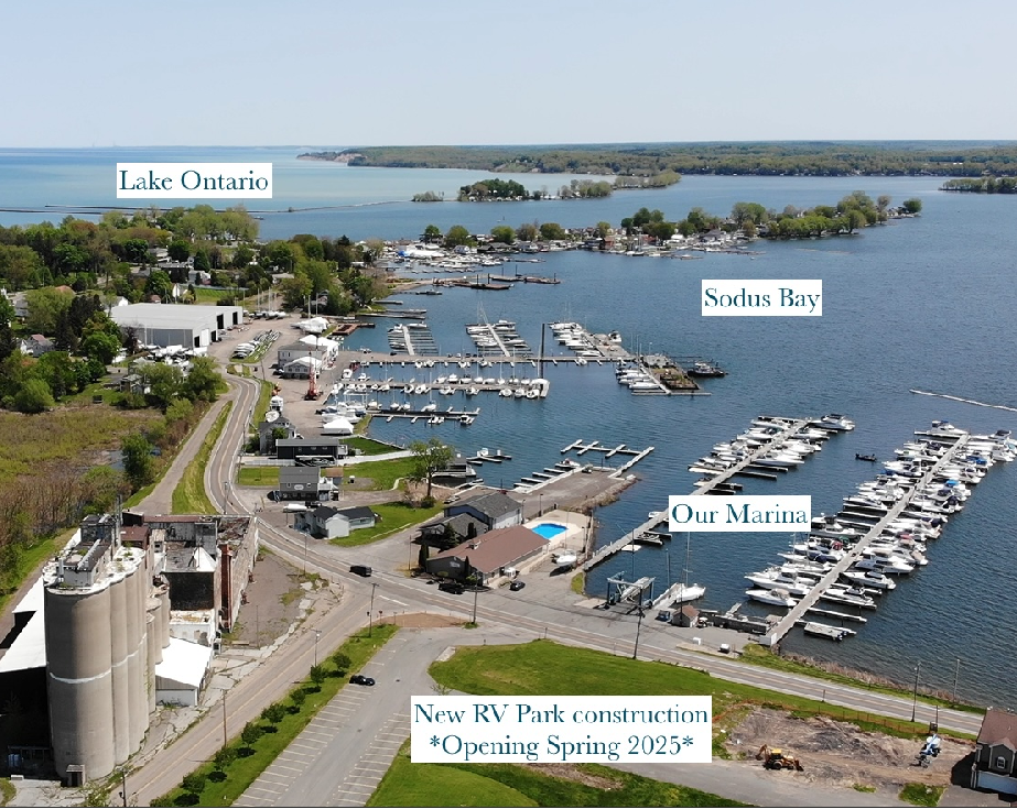 A map of the lake ontario and harbor area.